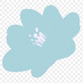 Blue flower hand drawn png botanical illustration
