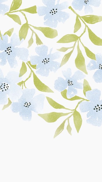 Blue flower phone wallpaper, cute | Free Photo - rawpixel