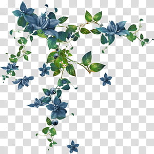 , blue flowers art transparent background PNG clipart