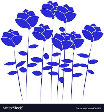 Blue flowers vector image
