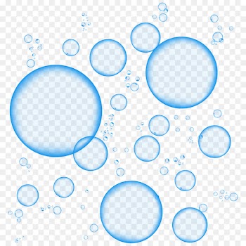 Blue Foam Sticker - Bubbles 