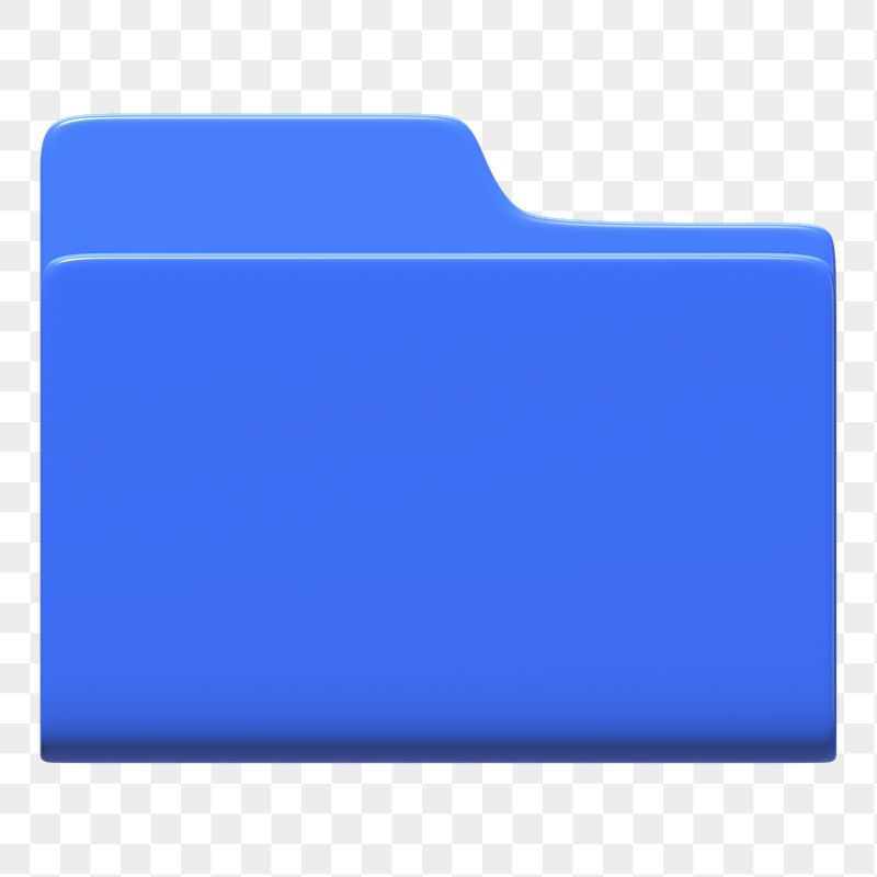 Blue folder png sticker, 3D | Free PNG - rawpixel