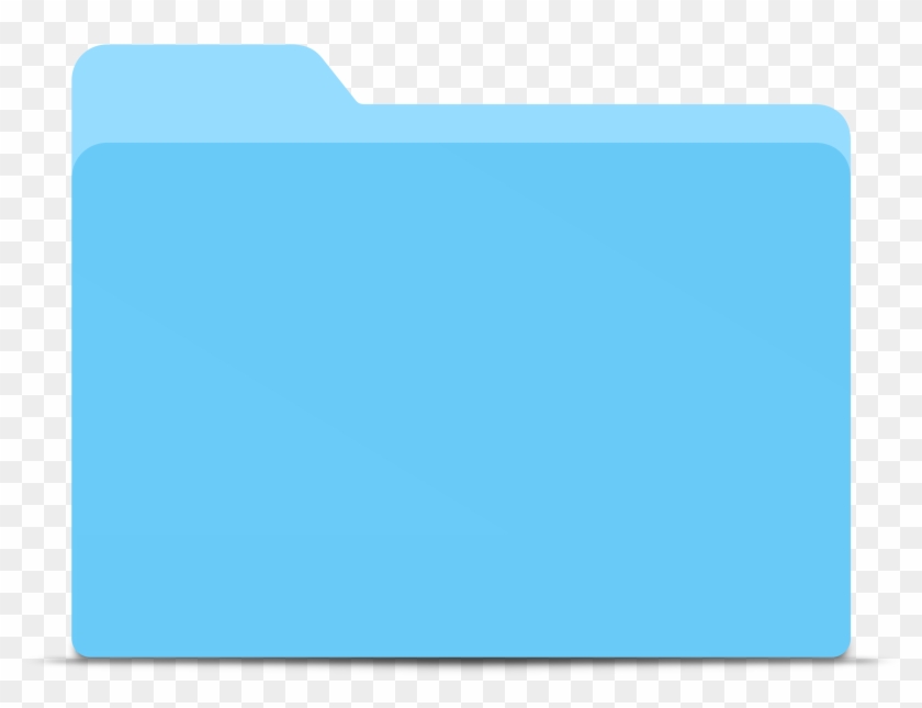 Blue Folder Without Solid Lines - Mac Folder Icon Png