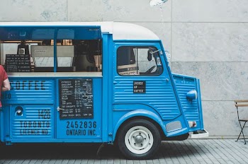 blue food truck