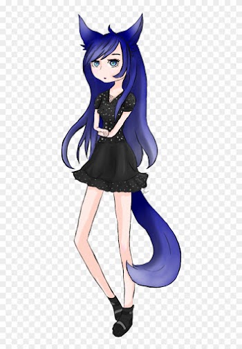 Blue Fox Girl By Guerra00 - Purple And Blue Fox Girl
