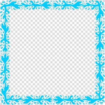 Blue frame illustration, Splash , Aqua Border Frame transparent background PNG clipart