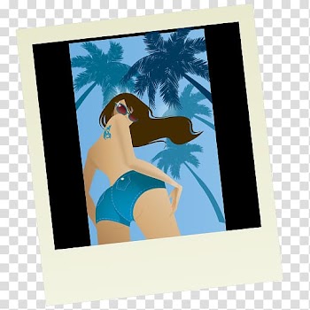 Blue frame, Polaroid transparent background PNG clipart