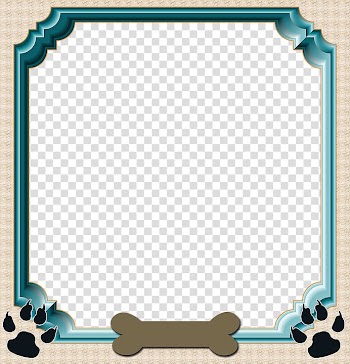 Blue frame template, Labrador Retriever Puppy frame Pet Illustration, Puppy Border transparent background PNG clipart