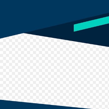 Blue frame transparent background png for corporate business