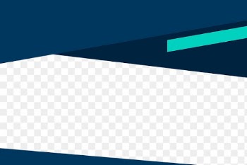 Blue frame transparent background png for corporate business