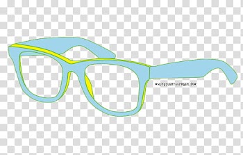Blue-framed eyeglasses transparent background PNG clipart