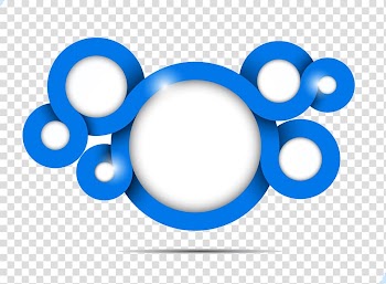 Blue framed illustration, Euclidean Circle Illustration, Creative blue circles transparent background PNG clipart