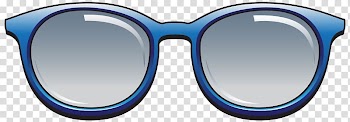 Blue framed Wayfarer-style eyeglasses, Goggles Sunglasses , Blue Sunglasses transparent background PNG clipart