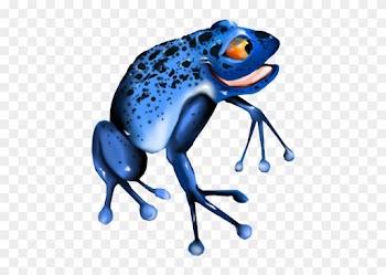 Blue Frog Clipart - Fun Blue Frog Bag, Adult Unisex, Natural