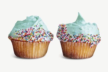 Blue frosting cupcakes collage element | Free PSD - rawpixel
