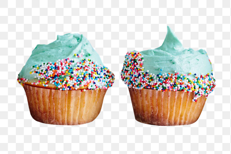 Blue frosting cupcakes png sticker, | Free PNG - rawpixel