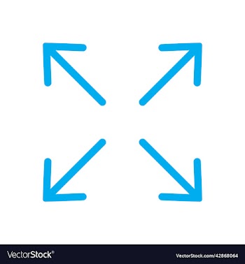 blue full screen line art icon