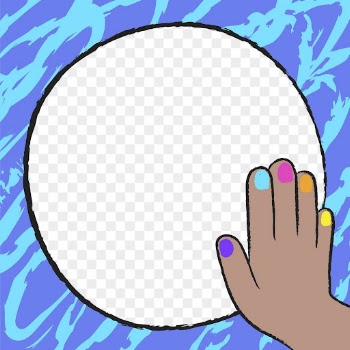 Blue funky png frame transparent | Free PNG Sticker - rawpixel