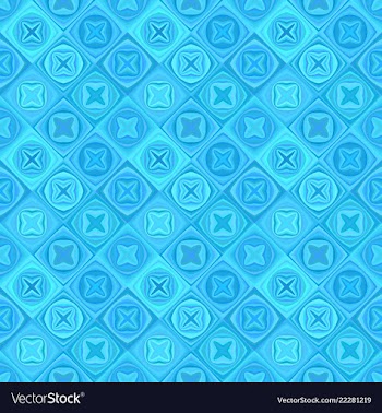 Blue geometric diagonal curved shape tile mosaic vector image