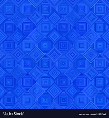 Blue geometric diagonal square mosaic tile vector image