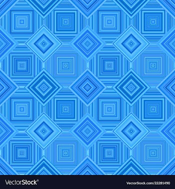 Blue geometric diagonal square tile mosaic vector image