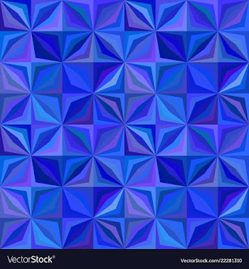 Blue geometric striped mosaic pattern background vector image