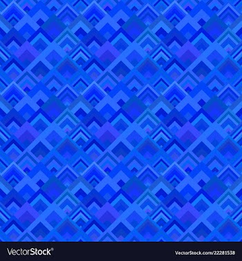 Blue geometrical seamless diagonal square pattern vector image