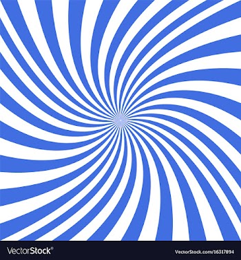 Blue geometrical spiral background - graphic vector image