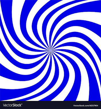 Blue geometrical spiral background - graphic vector image