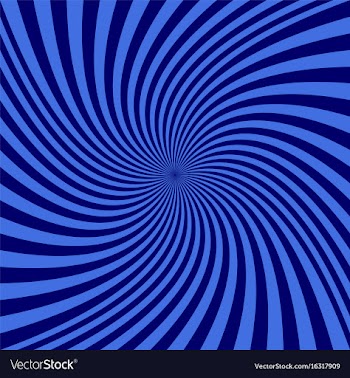 Blue geometrical spiral background - graphic vector image