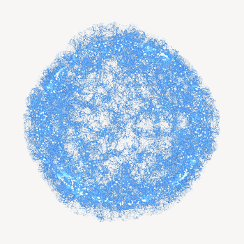 Blue glitter abstract circle collage | Free PSD - rawpixel