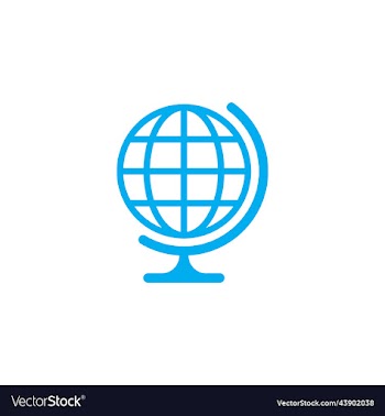 blue globe or education icon