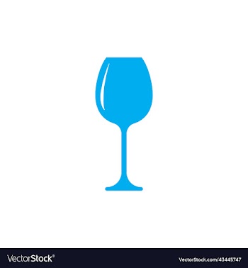 blue goblet glass icon