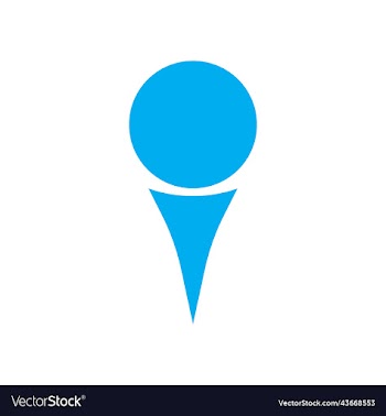 blue golf ball solid icon