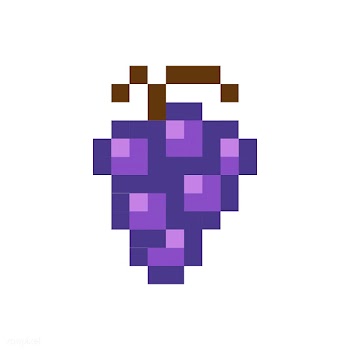 Blue grapes pixelated fruit graphic | Free stock vector - 424986
