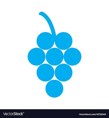 blue grapes solid icon