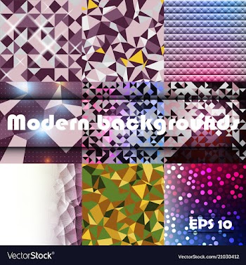 Blue grid mosaic background creative design vector image
