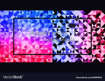 Blue grid mosaic background creative design vector image