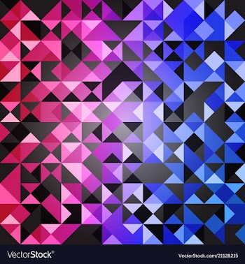 Blue grid mosaic background creative design vector image
