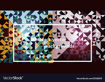 Blue grid mosaic background creative design vector image