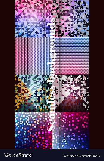 Blue grid mosaic background creative design vector image