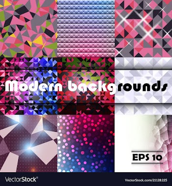Blue grid mosaic background creative design vector image