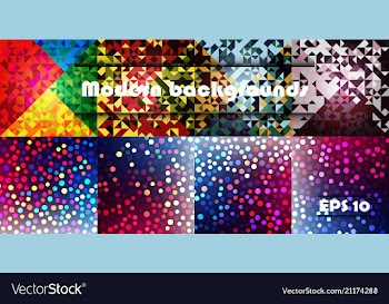 Blue grid mosaic background creative design vector image