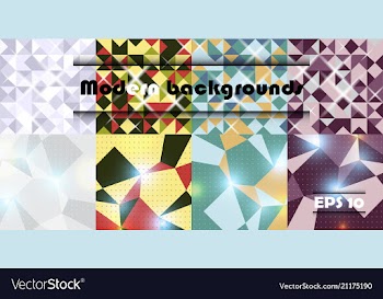 Blue grid mosaic background creative design vector image
