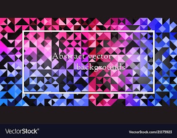 Blue grid mosaic background creative design vector image