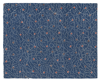 Blue-ground fragment decorated with dots | Free Photo - rawpixel