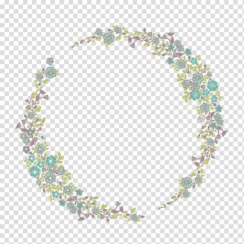 Blue gypsum decoration wreath transparent background PNG clipart