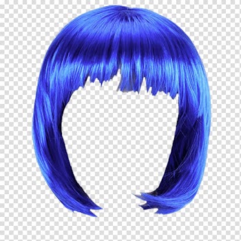 Blue hair transparent background PNG clipart