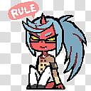 Blue haired anime character transparent background PNG clipart