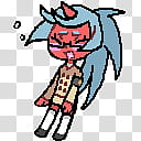 Blue haired girl anime character transparent background PNG clipart